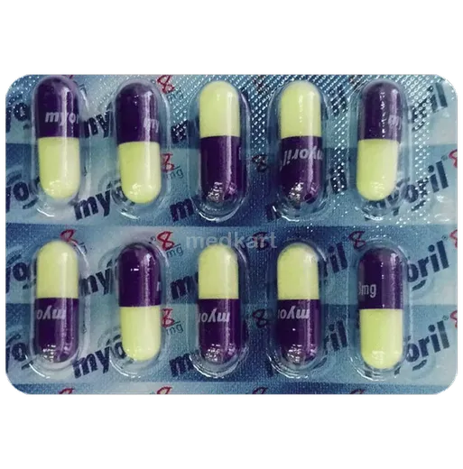 myoril 8mg capsule 10's